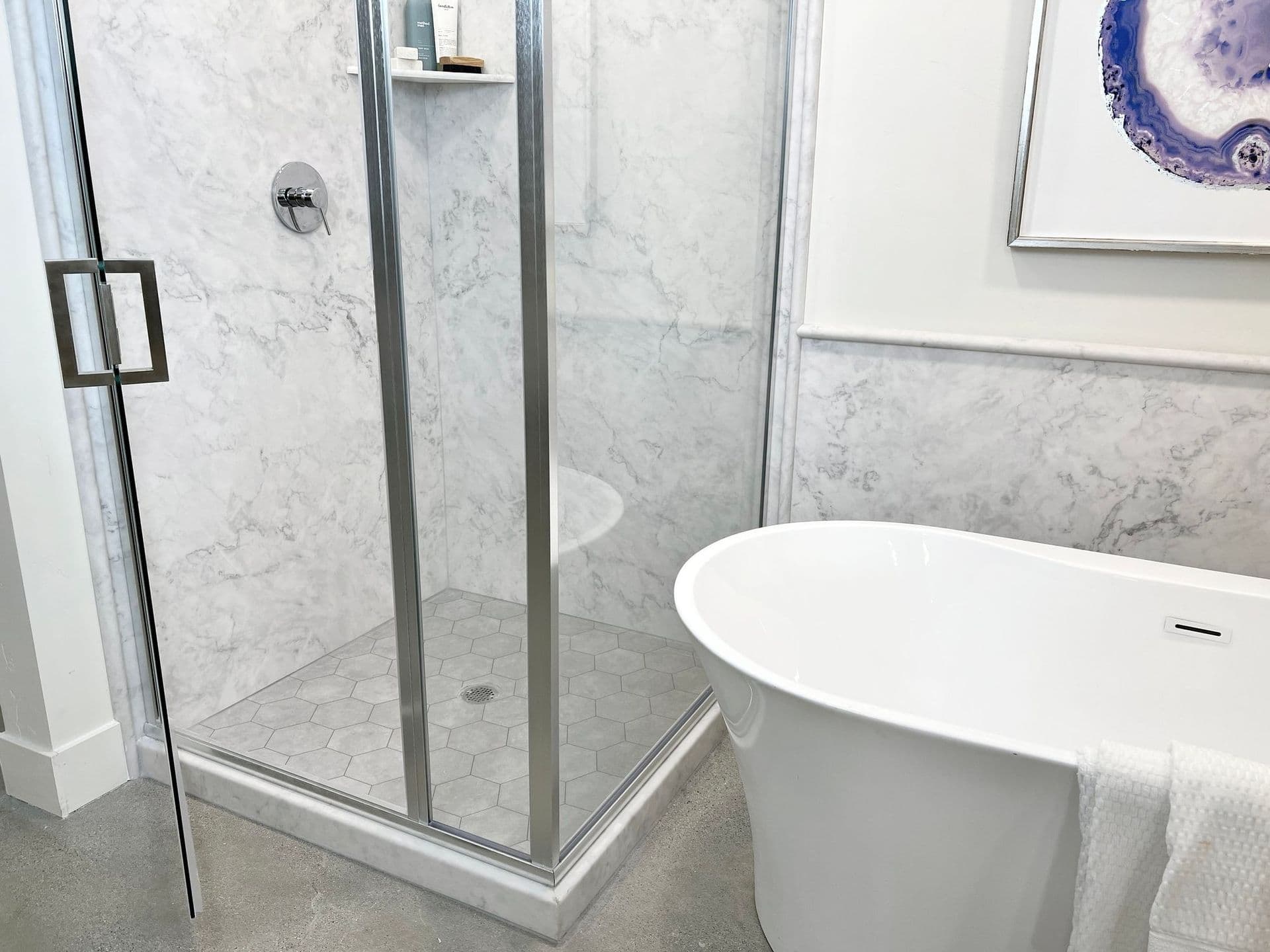 Shower and tub